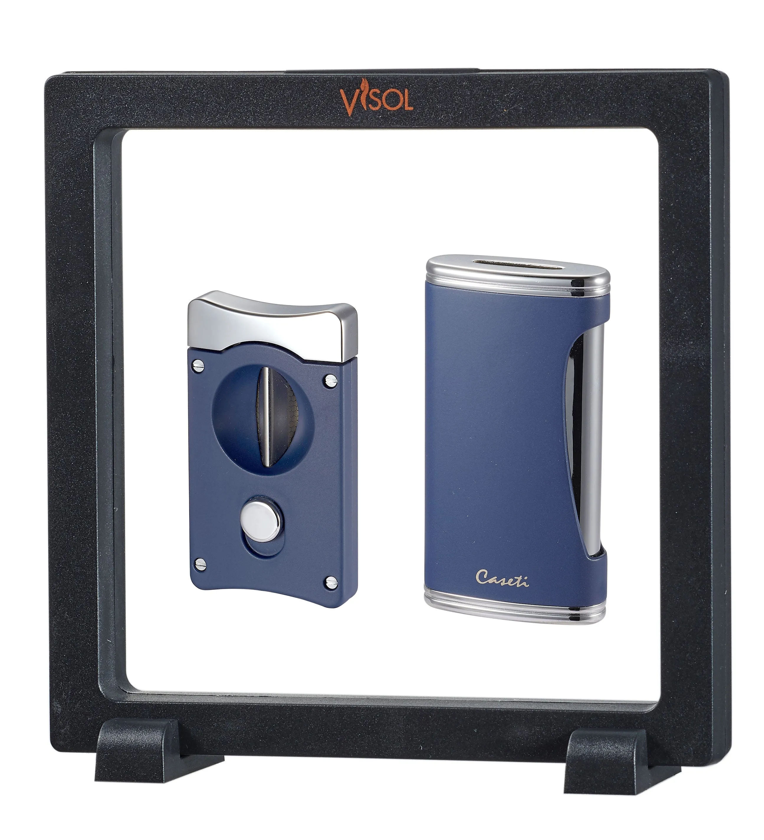 Visol Navy Blue Wedge V & BigFlat Floating Gift Set