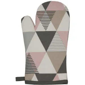 Vita Pink Cotton Print Single Oven Mitt