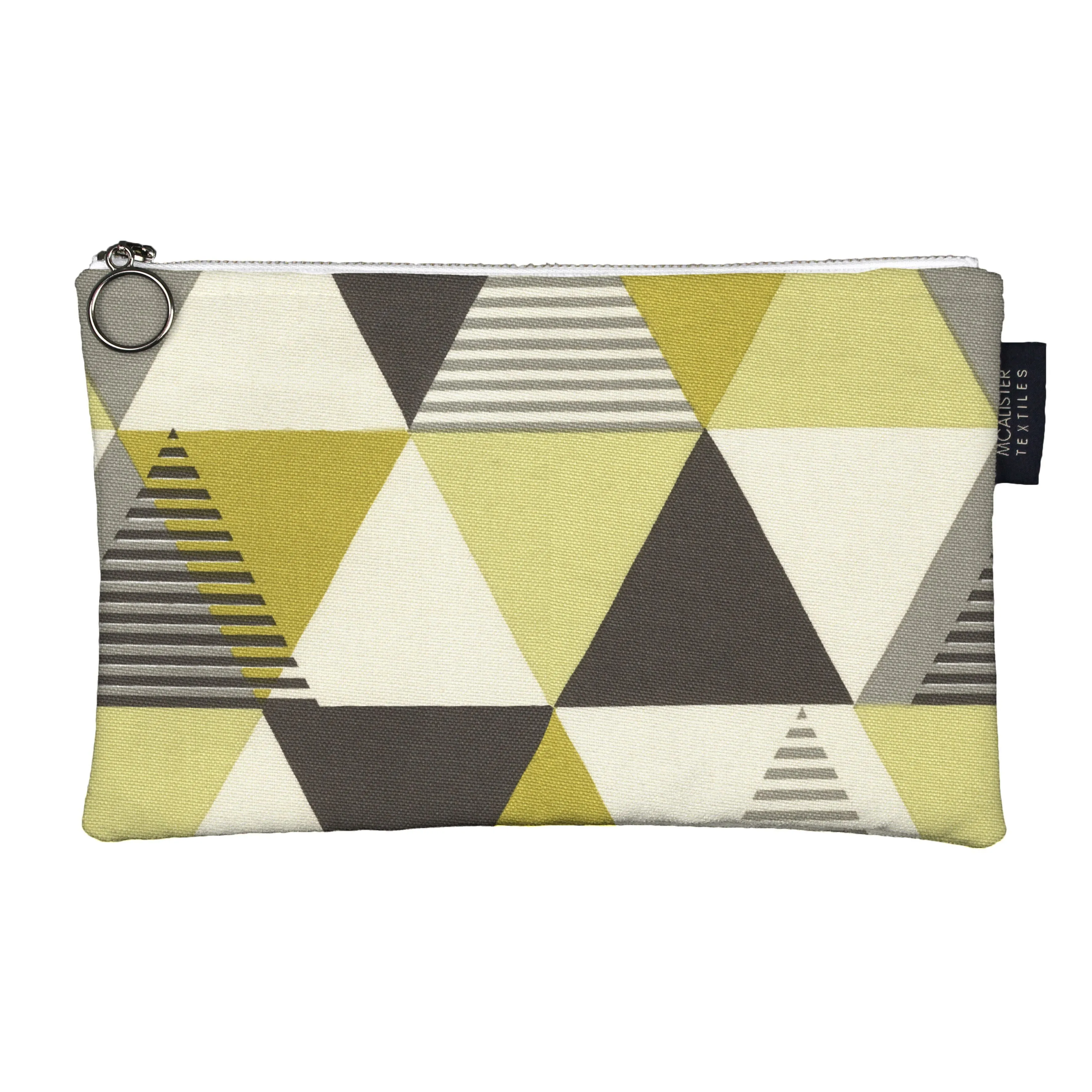 Vita Yellow   Grey Makeup Bag - Large