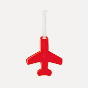 Vivid Aeroplane Luggage Tag Red