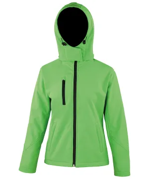 Vivid Green/Black - Women's Core TX performance hooded softshell jacket