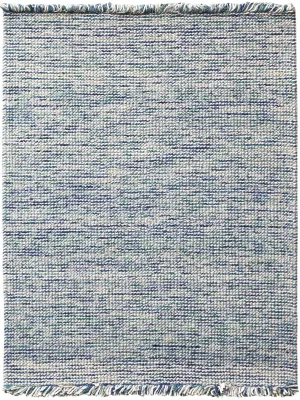 Vivid Modern Blue Hand-Woven Rug 2'x3'