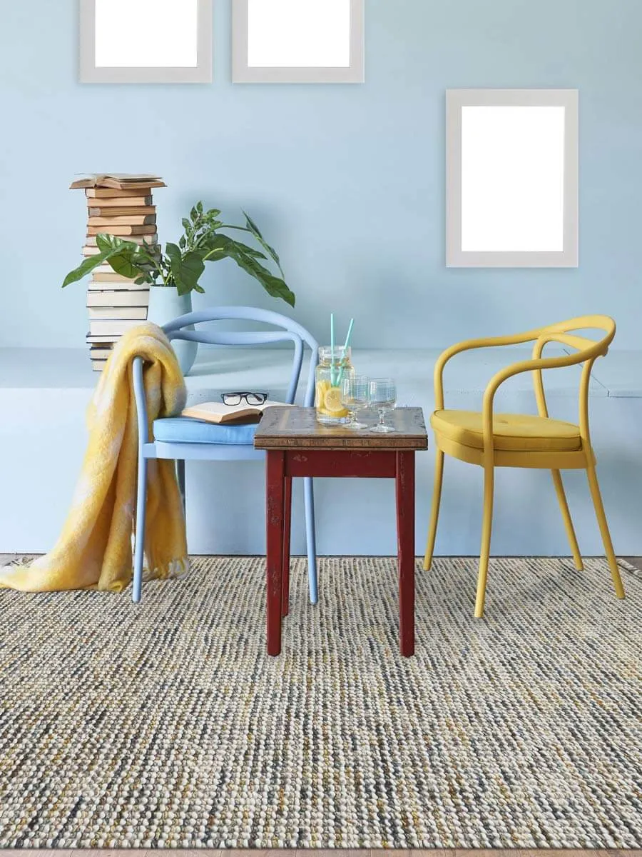 Vivid Modern Gold Hand-Woven Rug 9'x12'