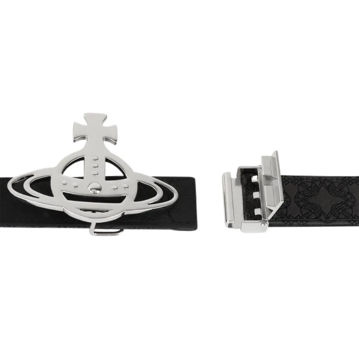 Vivienne Westwood Silver Orb Line Reversible Belt