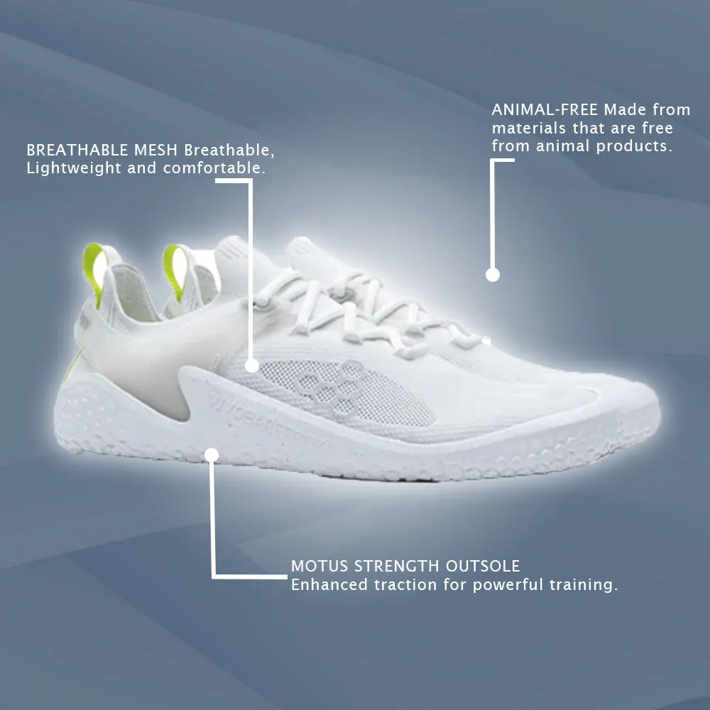 Vivobarefoot Motus Strength (Womens) - Bright White/Grey