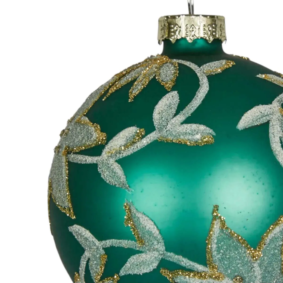 Vixen & Velvet Tiffany Bloom Bauble Green 8cm