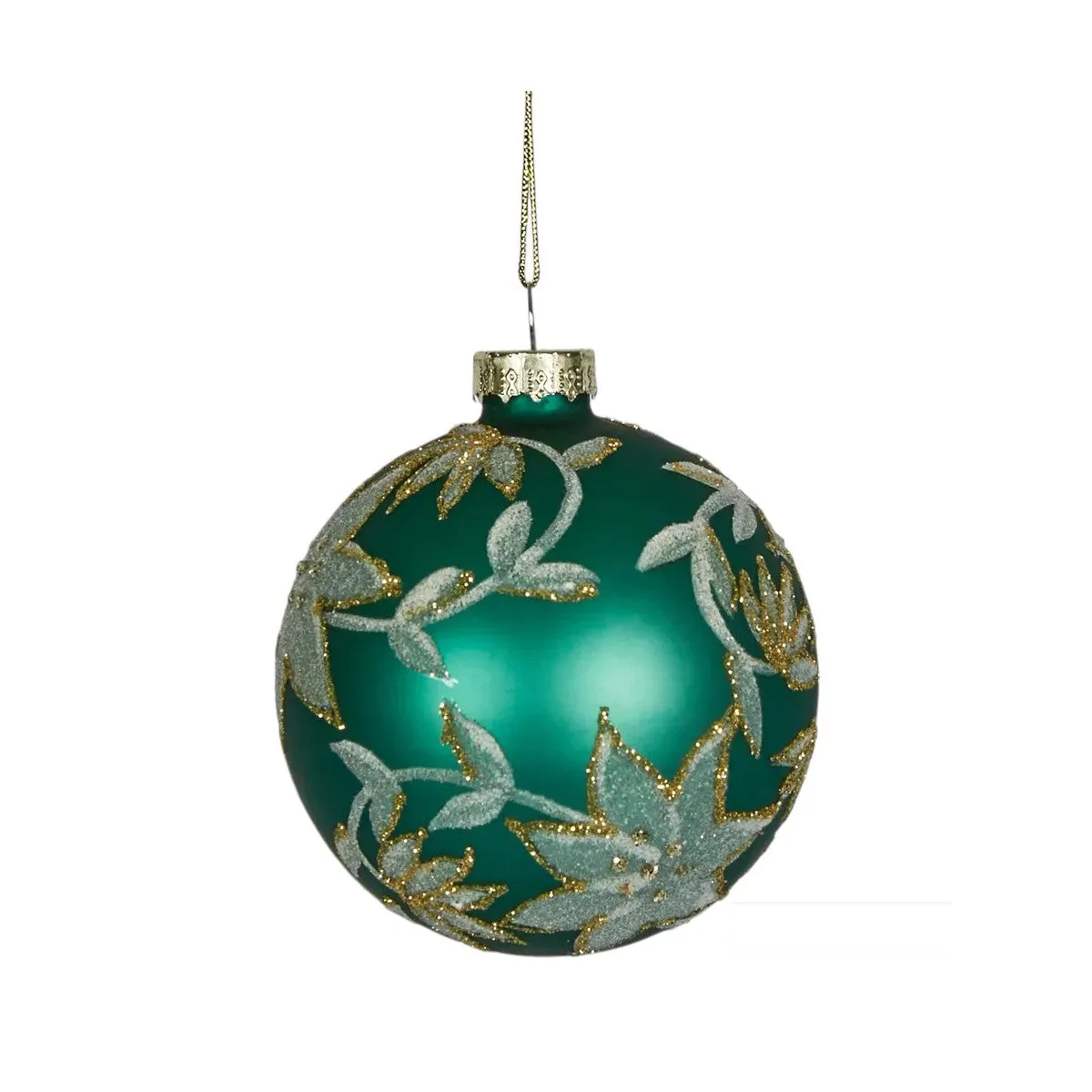 Vixen & Velvet Tiffany Bloom Bauble Green 8cm