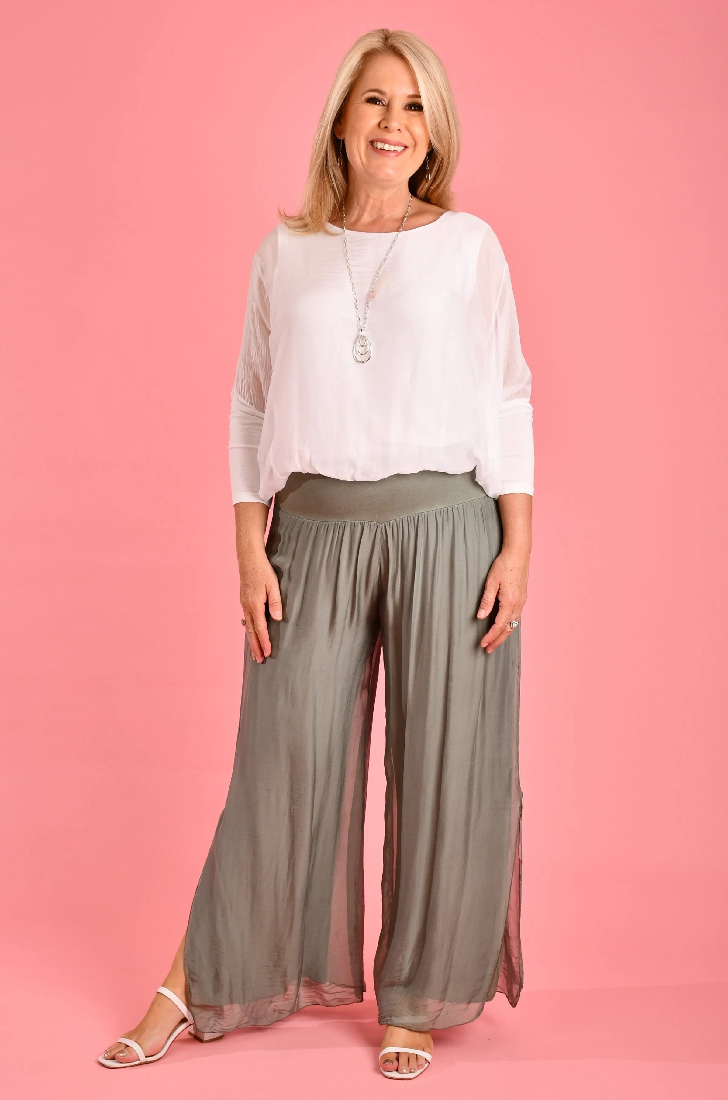 VLSP110 (2184) -  PISA SILK PANT - SAGE