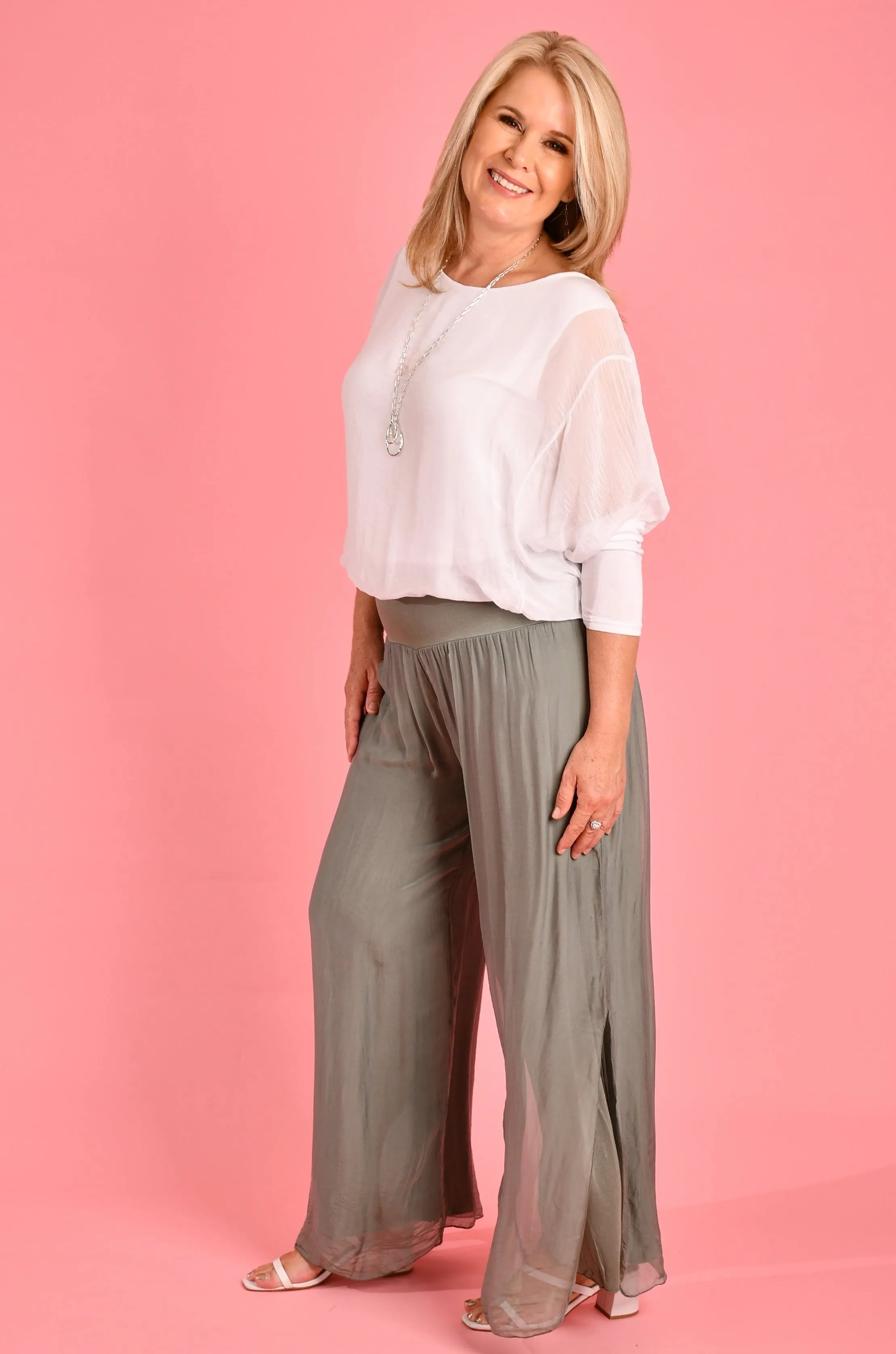 VLSP110 (2184) -  PISA SILK PANT - SAGE