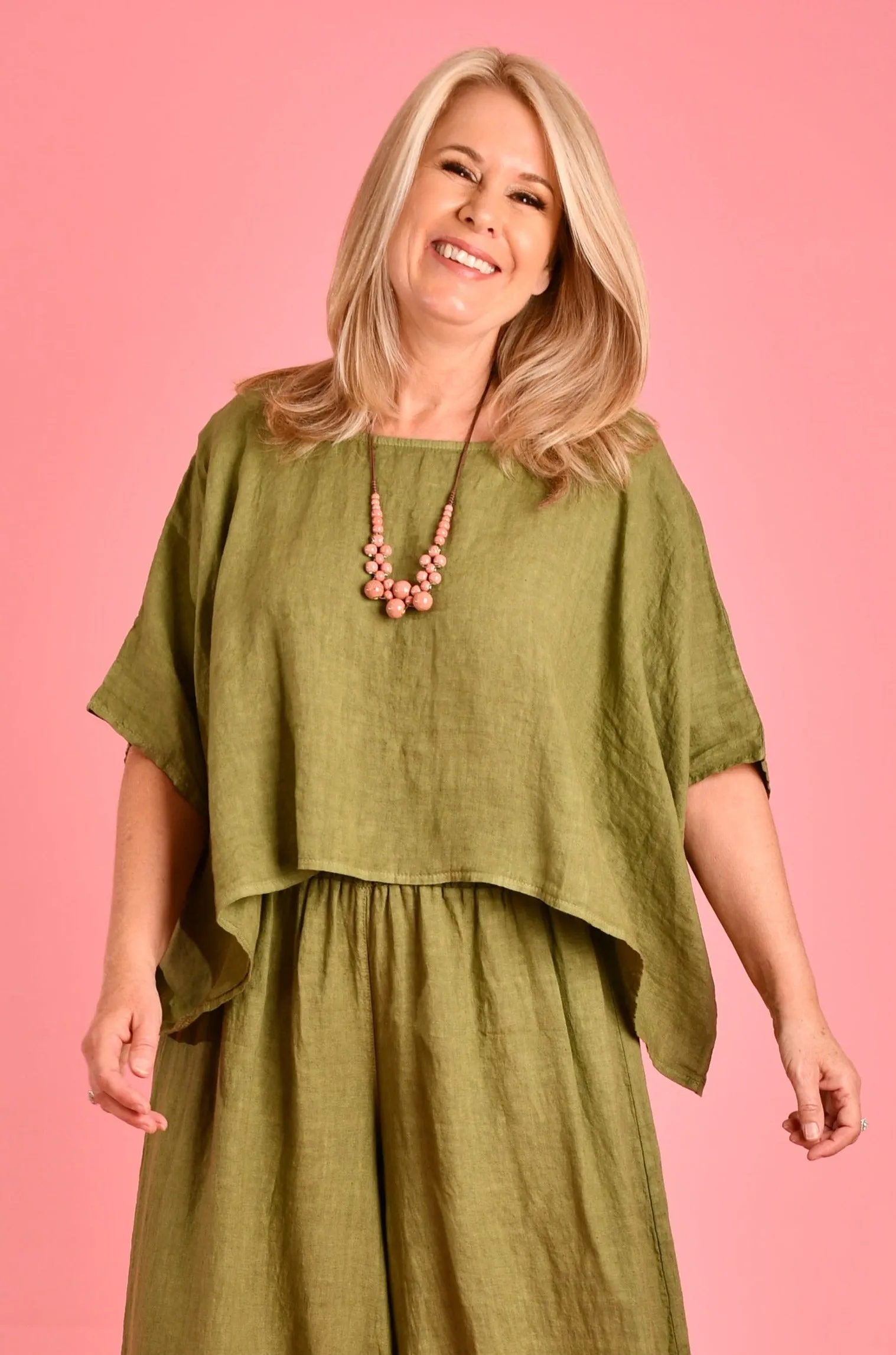 VLST020 (23C1098) - AMALFI TOP - MARTINI OLIVE