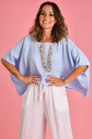 VLST020 (23C1098) - AMALFI TOP - SKY BLUE