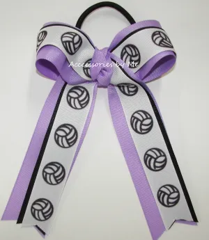 Volleyball Orchid Black Ponytail Bow