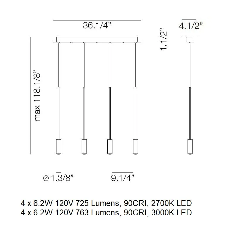 Volta Linear Pendant Light