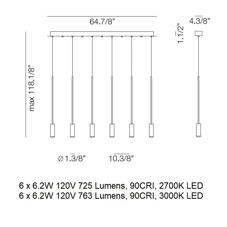 Volta Linear Pendant Light