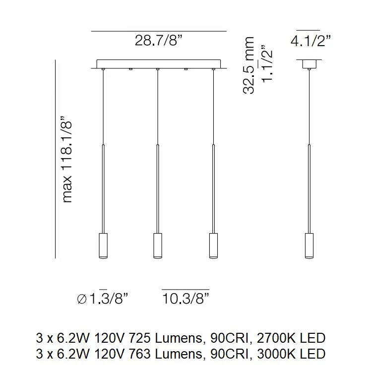 Volta Linear Pendant Light