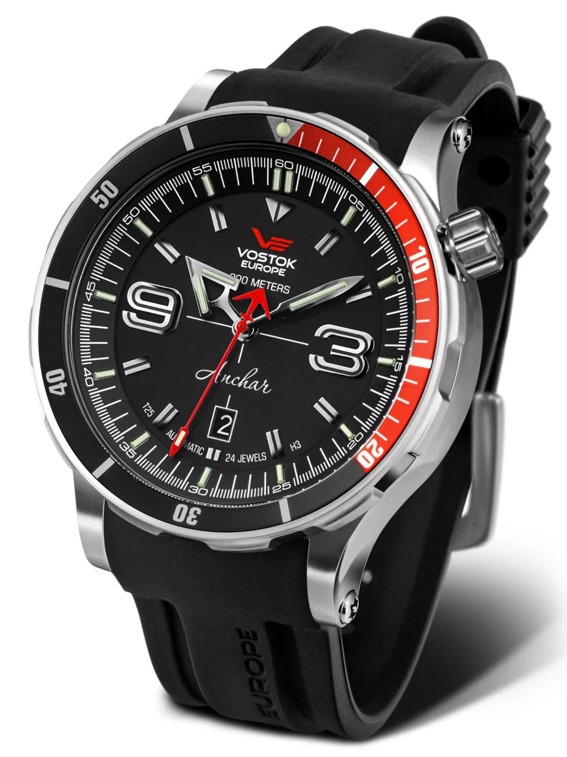 Vostok-Europe ANCHAR Black Automatic Mens Diving Watch NH35-510A587