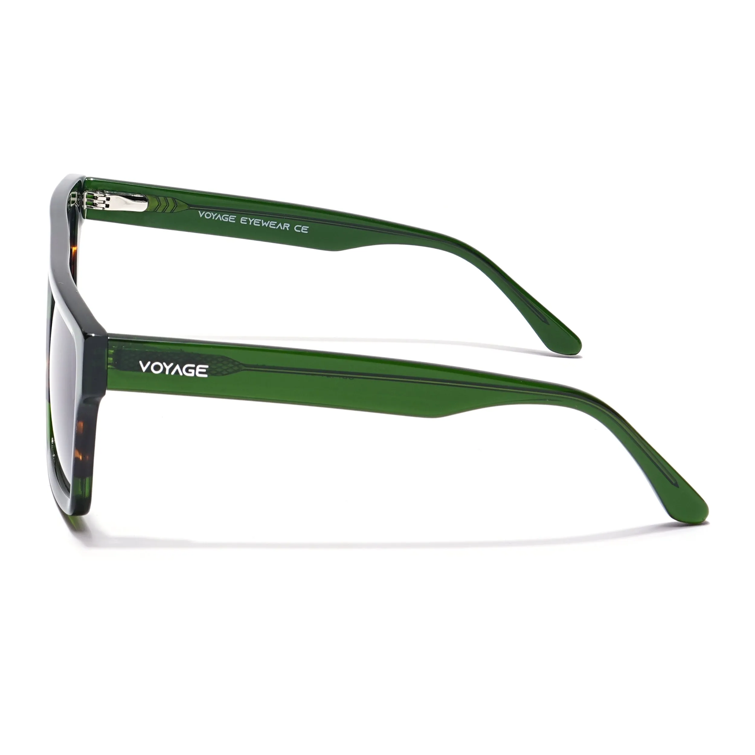 Voyage Select Square Sunglasses (Grey Lens | Green Frame - SLPMG5975)