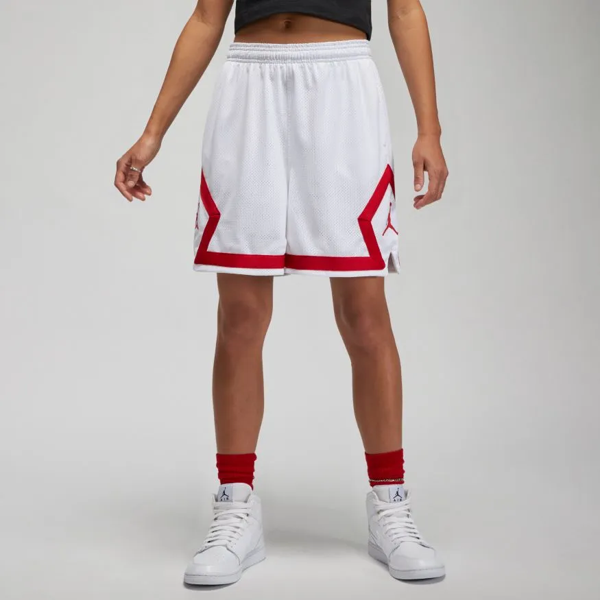 W JORDAN HERITAGE DIAMOND SHORTS "WHITE"