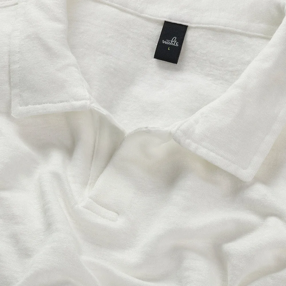 WAHTS Nelson Linen Polo White