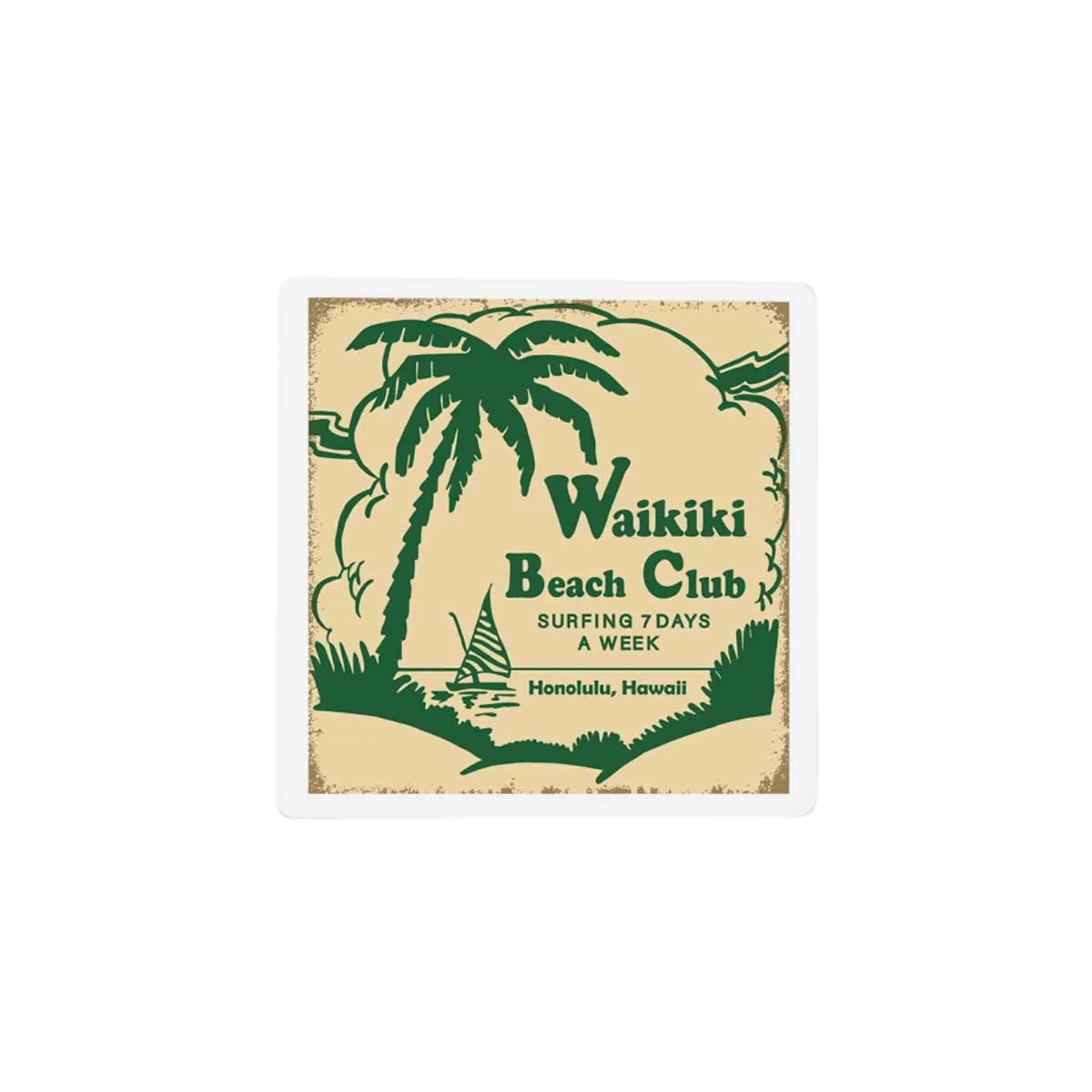 Waikiki Beach Club Ceramic Coaster