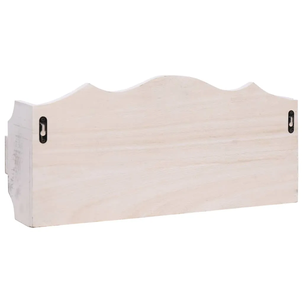 Wall Mounted Coat Rack White 50x10x23 cm Wood