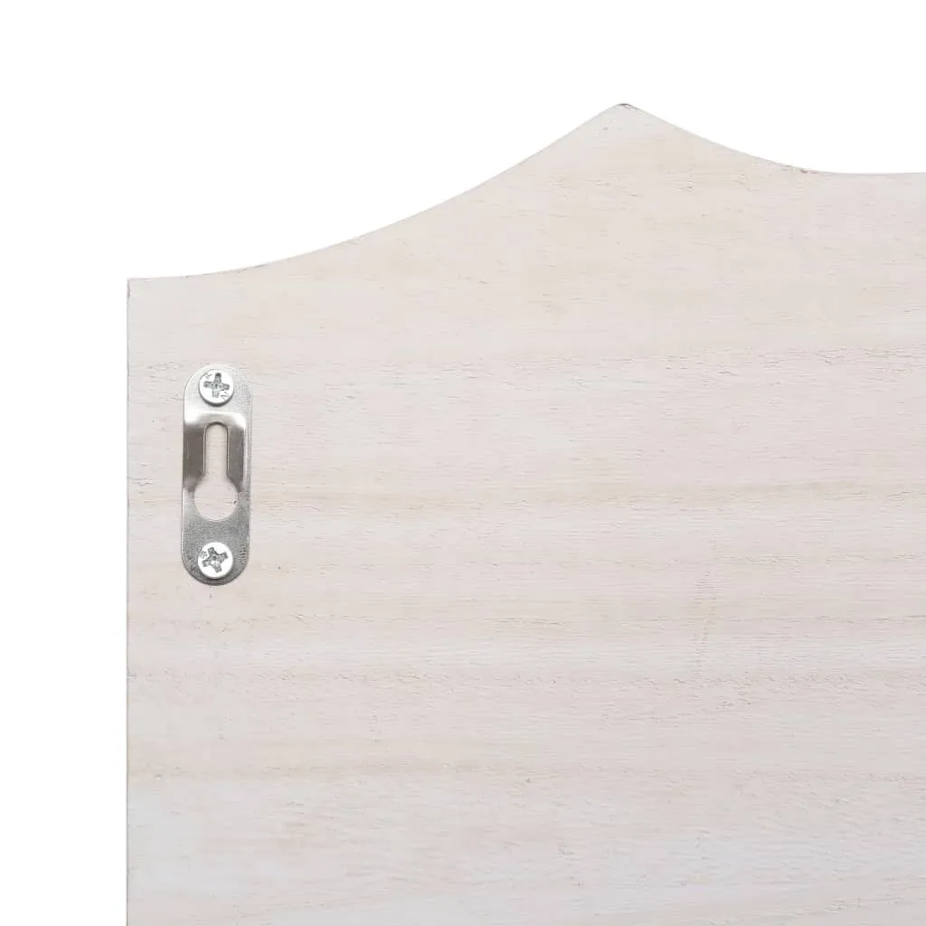 Wall Mounted Coat Rack White 50x10x23 cm Wood