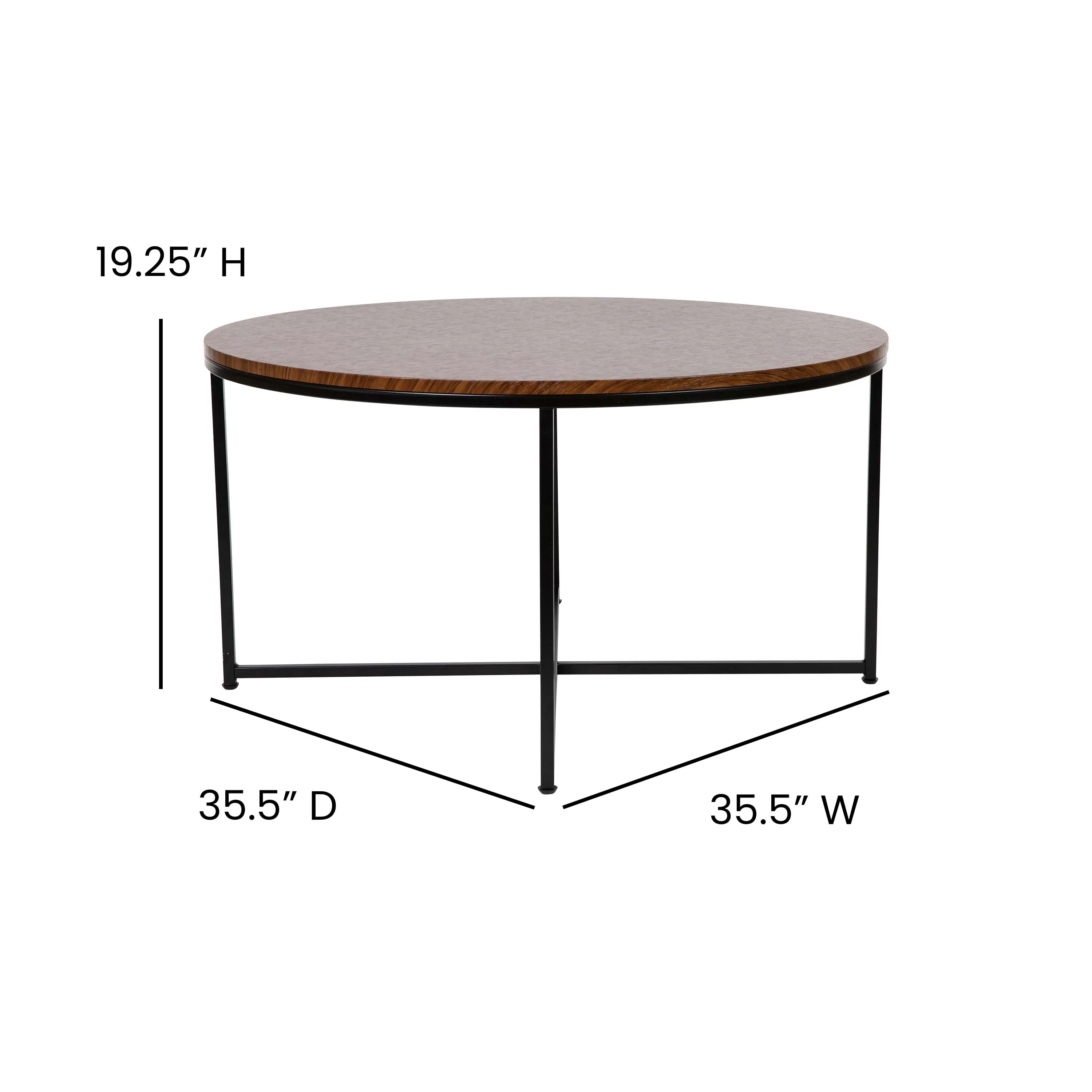 Walnut Coffee Table NAN-JH-1787CT-WAL-BK-GG