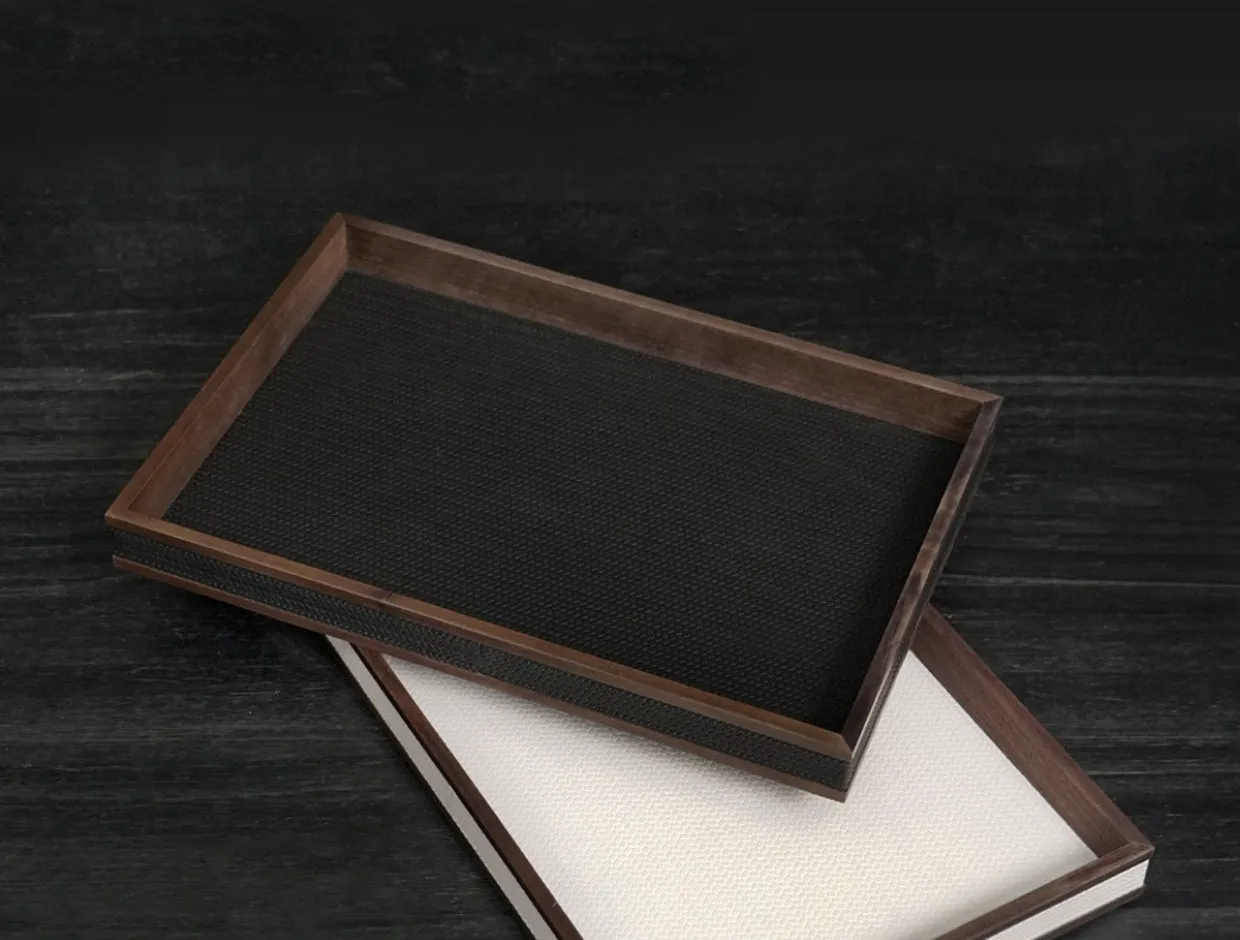 Walnut Leather Tray