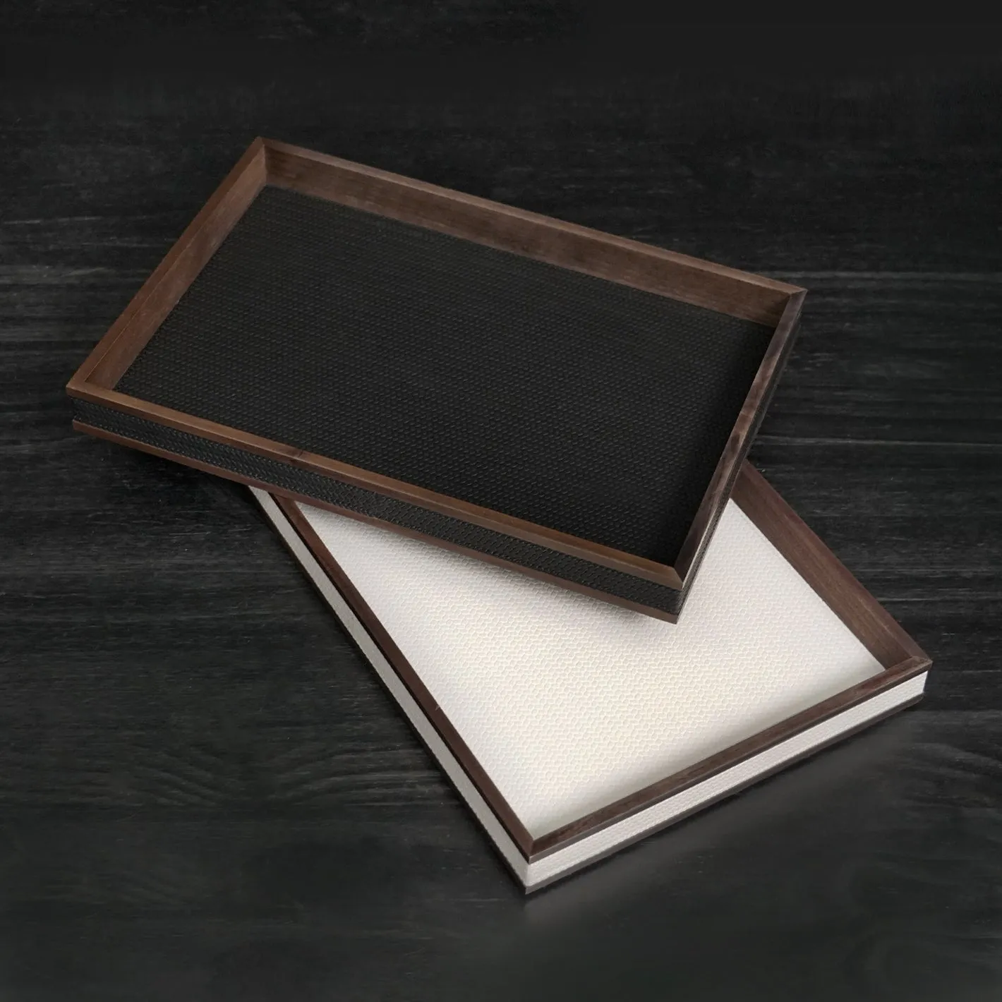 Walnut Leather Tray