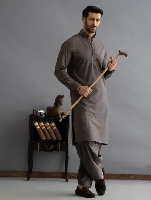 WALNUT TEXTURED LIGHT WEIGHT KAMEEZ SHALWAR