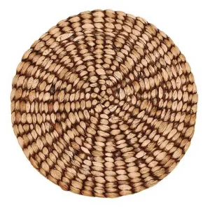 Walton & Co 38cm Brown Circular Hyacinth Placemat