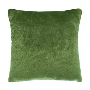 Walton & Co 43cm Dark Olive Cashmere Soft Touch Cushion