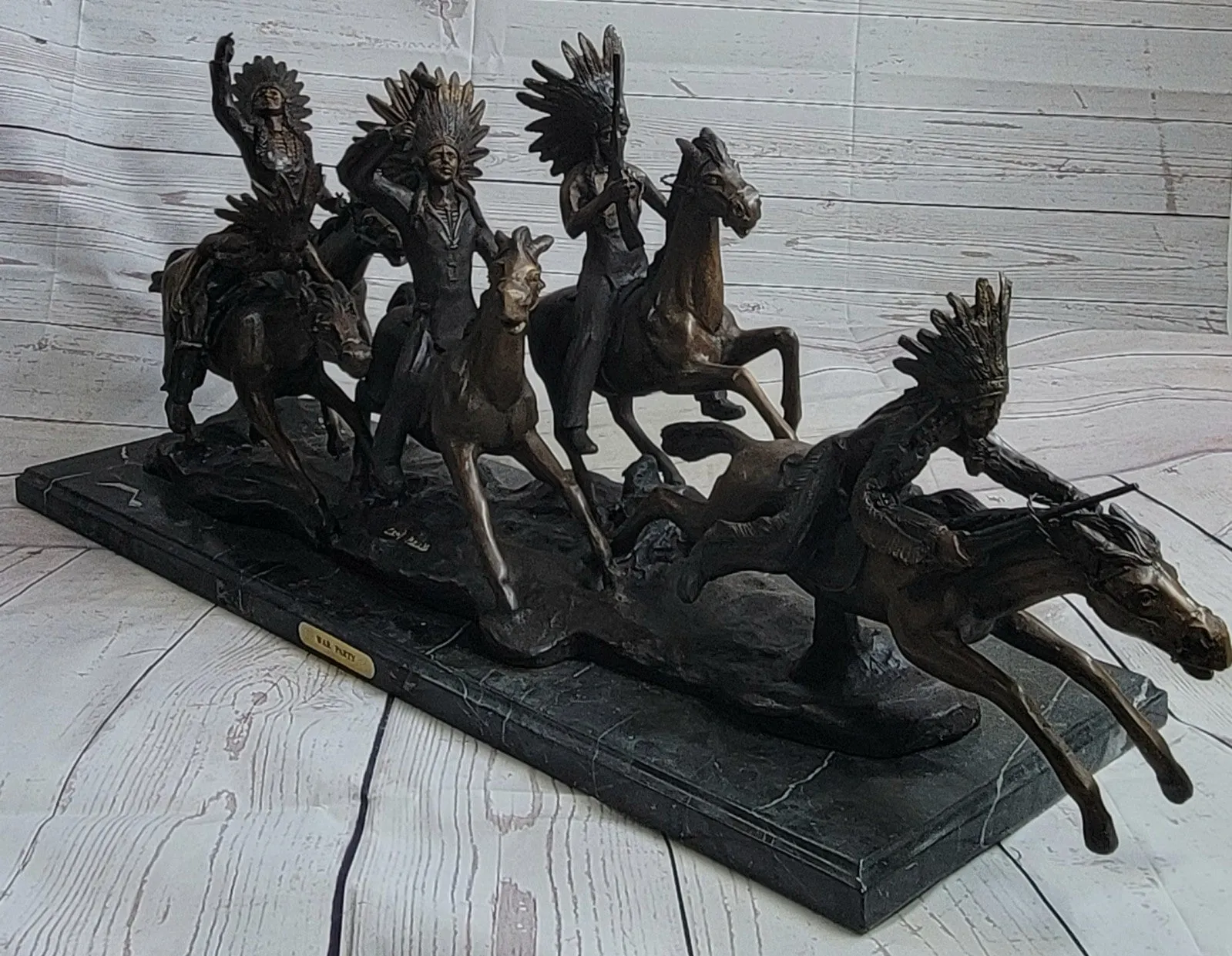 War Party A tribute to Carl Kauba Bronze Sculpture Massive Hot Cast Masterpiece