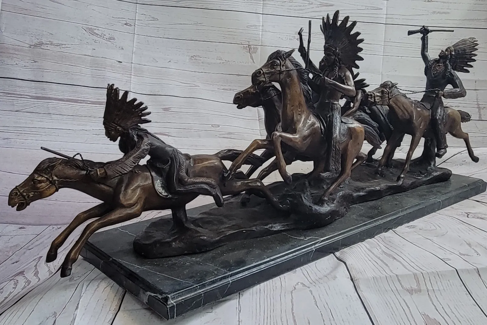 War Party A tribute to Carl Kauba Bronze Sculpture Massive Hot Cast Masterpiece