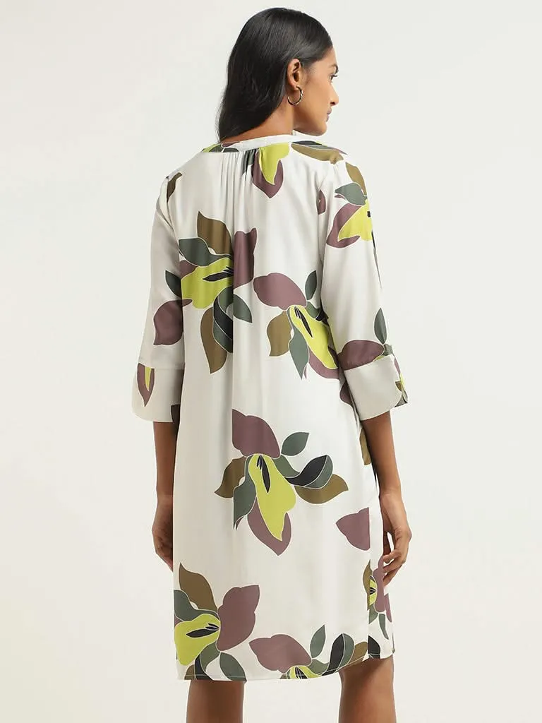 Wardrobe Off White Printed Dress