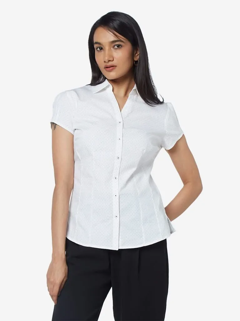 Wardrobe Off White Printed Nancy Shirt