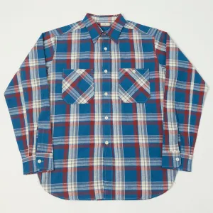 Warehouse & Co 3055 'B Pattern' Check Work Shirt - Blue