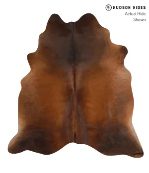 Warm Caramel Large Brazilian Cowhide Rug 6'3"H x 5'9"W #85694 by Hudson Hides