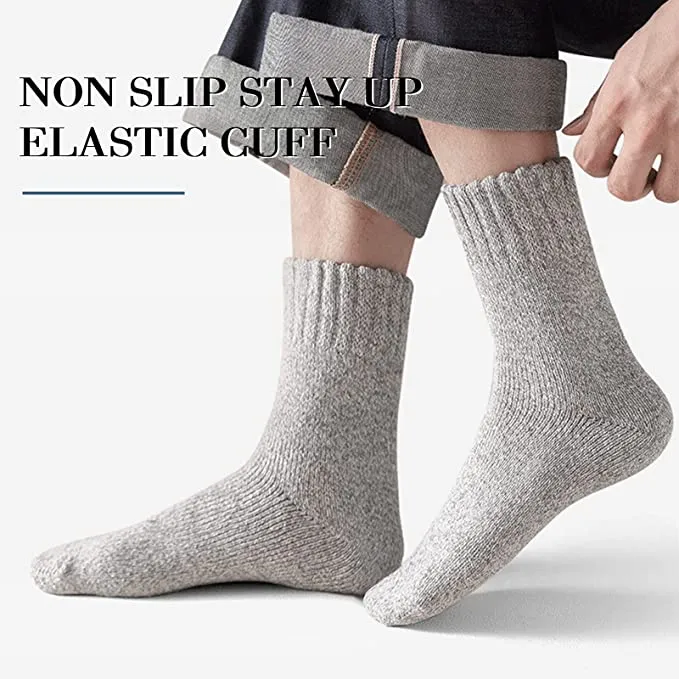 Warm Winter Socks | Thermal Merino Wool Socks For Men - Pack Of 5