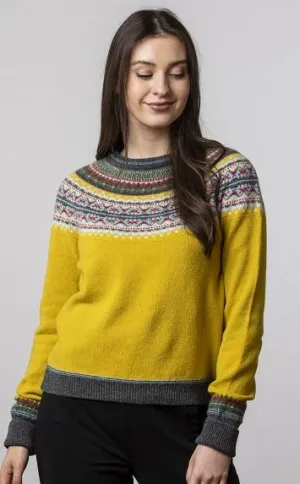 Warme gele trui | Eribe alpine short sweater piccalilli