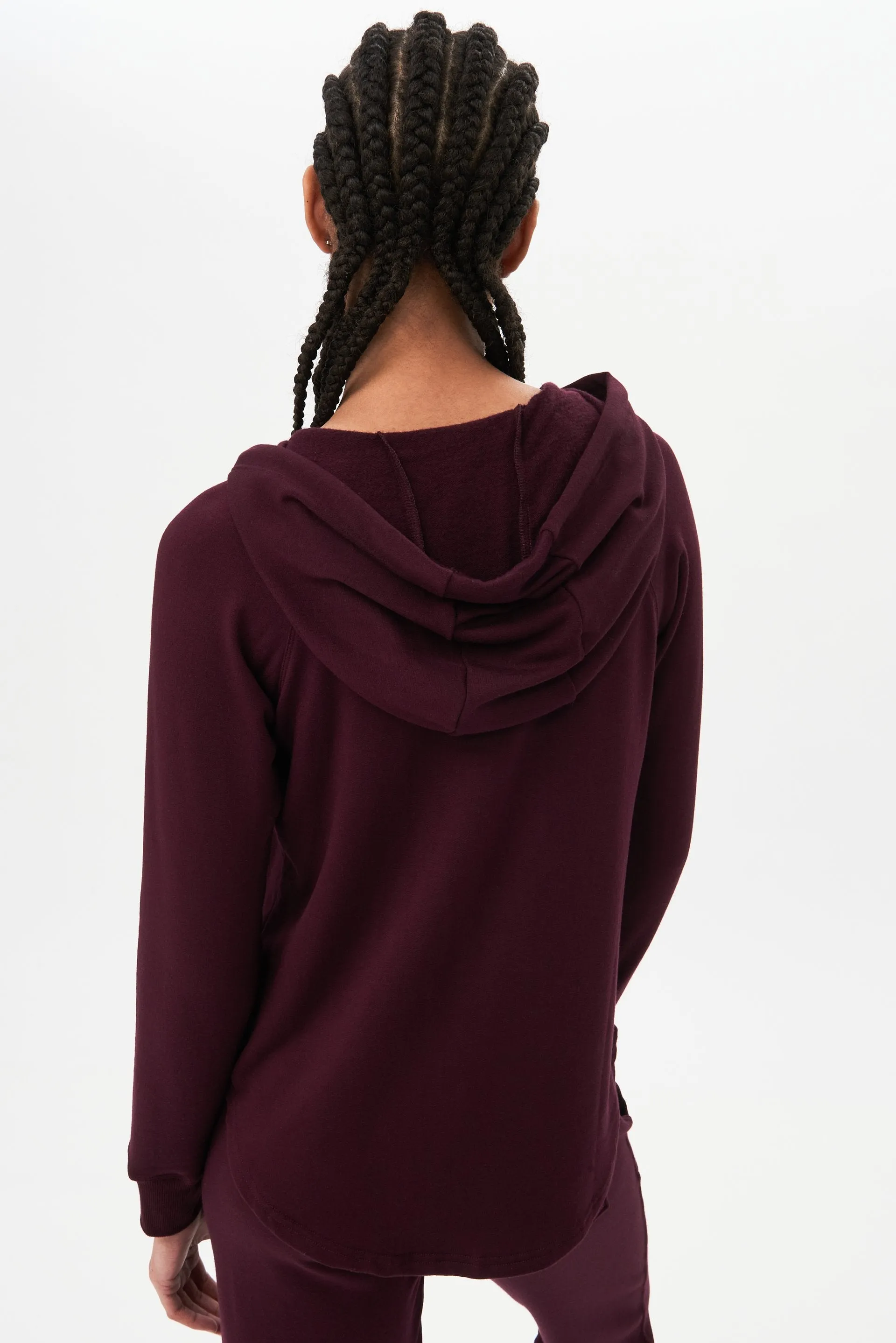 Warmup Fleece Hoodie, Prune