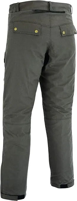 Warrior Gears Men's Waxed Cotton Motorcycle Trousers, Mens Motorbike Trouser