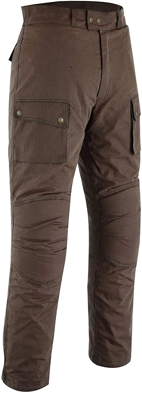 Warrior Gears Men's Waxed Cotton Motorcycle Trousers, Mens Motorbike Trouser