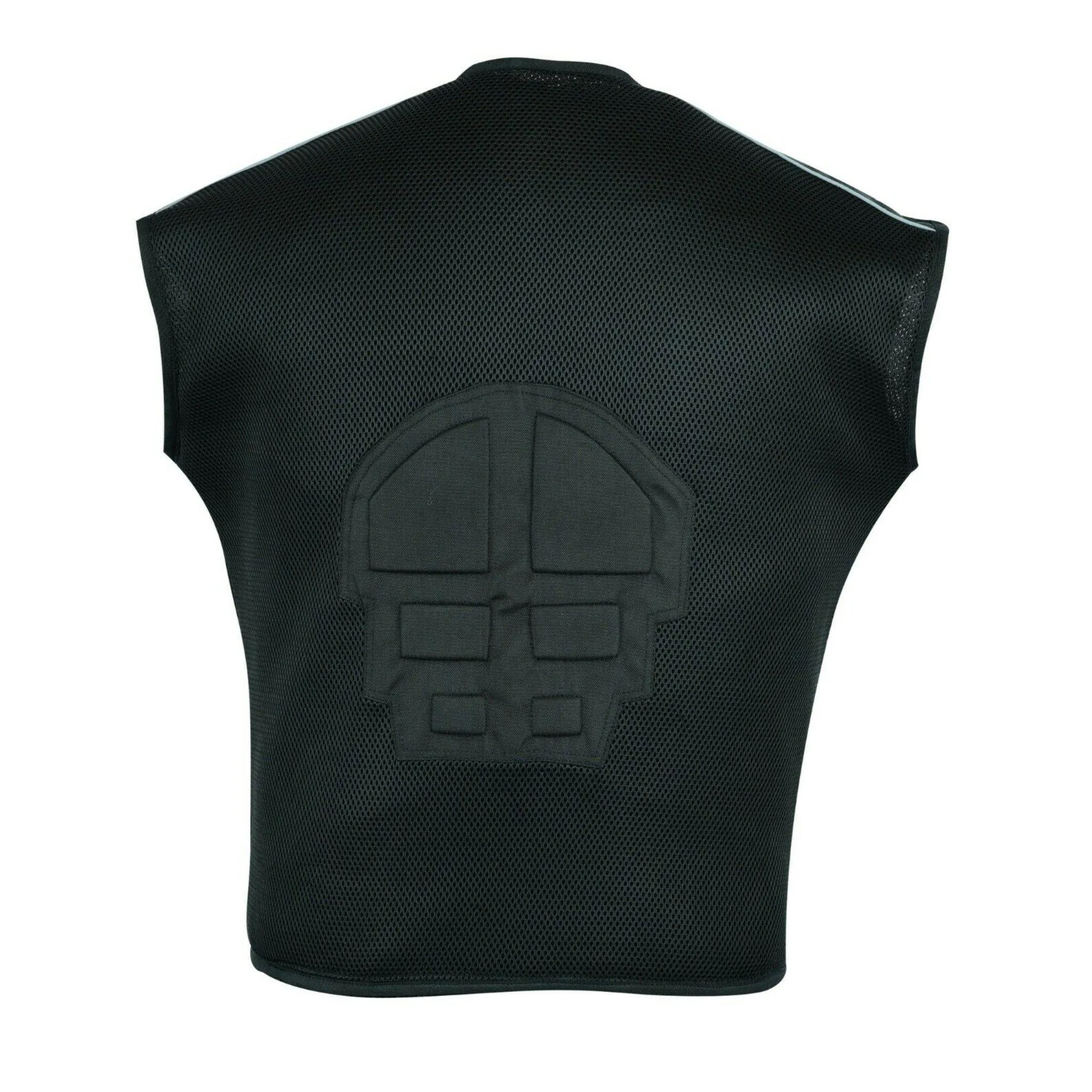 Warrior Gears® Textile Mesh Motorcycle Vests for Men, Men's Padded Motorbike Vest Waistcoat