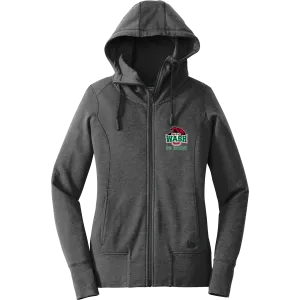 Wash U New Era Ladies Tri-Blend Fleece Full-Zip Hoodie