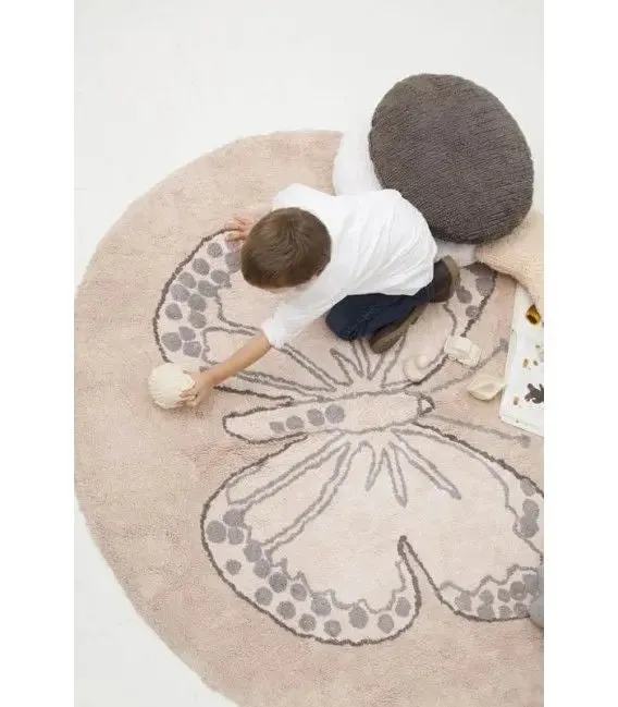 Washable cotton rug "butterfly"