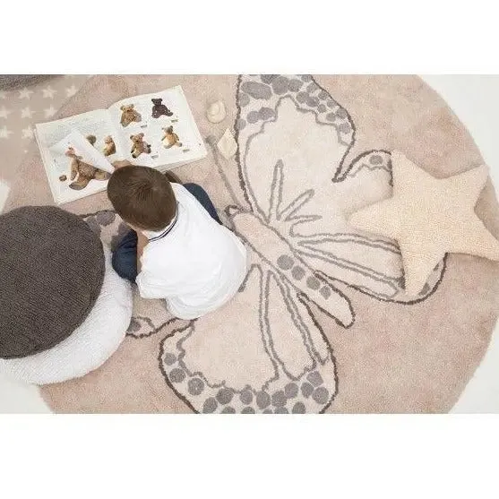 Washable cotton rug "butterfly"