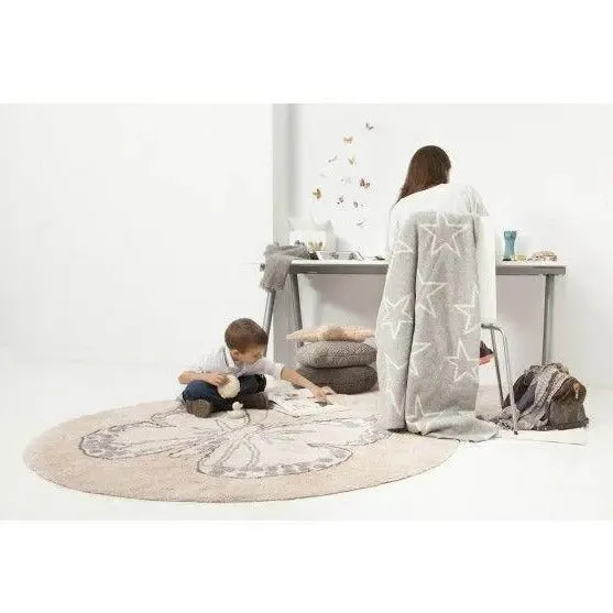 Washable cotton rug "butterfly"