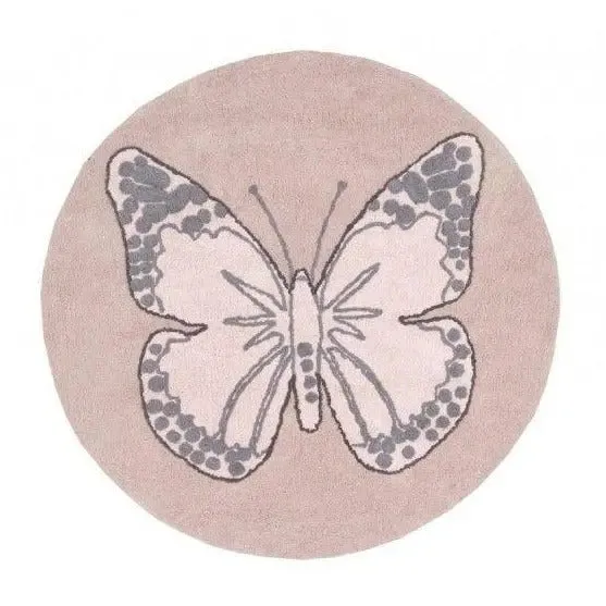 Washable cotton rug "butterfly"