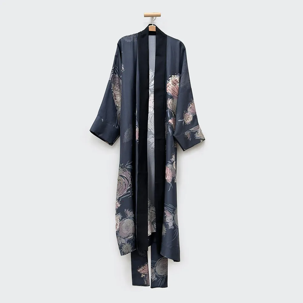 Washable Silk Twill Jia Kimono Wrap